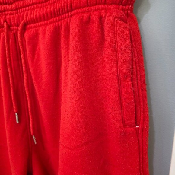 Men’s Dream USA Red Fleece Cargo Sweatpants Size XL – Drawstring w/ Pockets - Picture 5 of 10